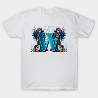 Mermaid Alphabet The Letter W T-Shirt